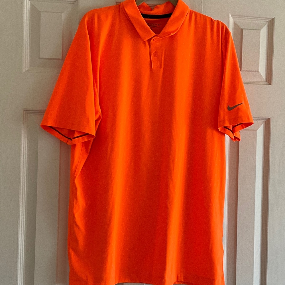 Nike Men's Vibrant Orange Polo Shirt